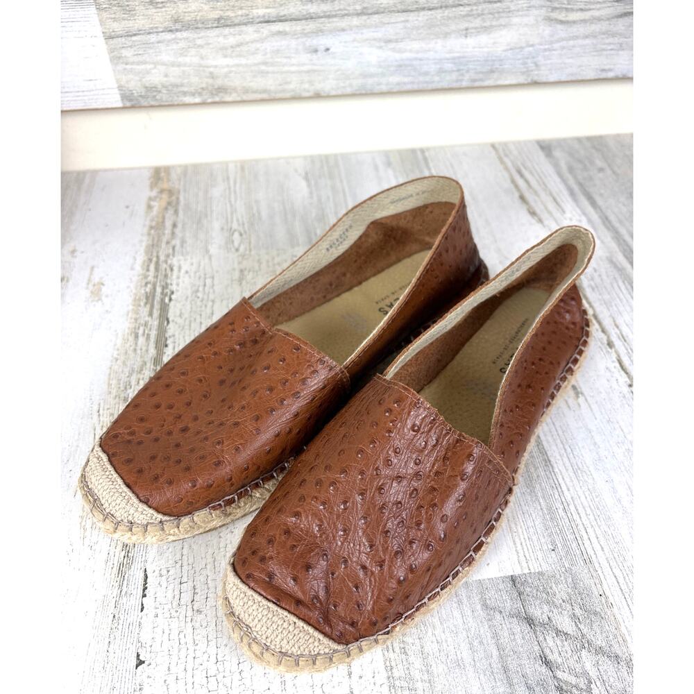 Women’s Brown Textured Espadrille Flats